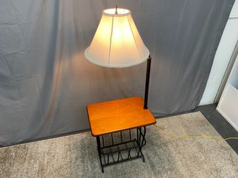 Magazine End Table Floor Lamp