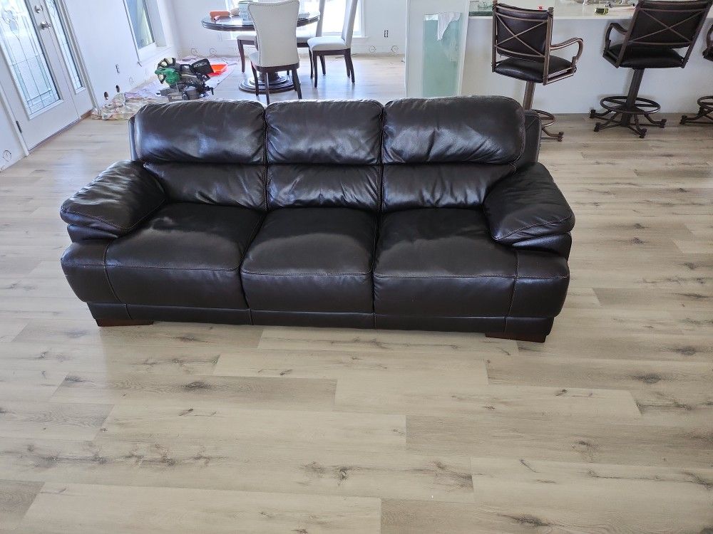Leather Couch  Brown