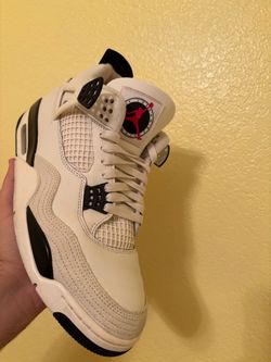 Air Jordan 4 Retro White Black Sneakers Flight club