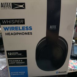 Altec Lansing Whisper Wireless Headphones With Active Noise Cancelling 