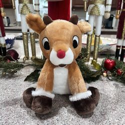 RUDOLPH THE RED NOSED REINDEER 10 INCH PLUSH - NEW CONDITION