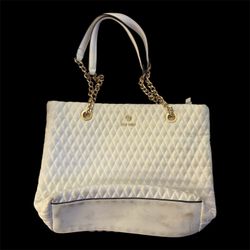 Nine West White Caelia Tote