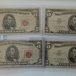 4 Billetes Circulados 