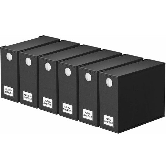 SpaceAid 6 Pack Linen Bed Sheet Organizer Storage