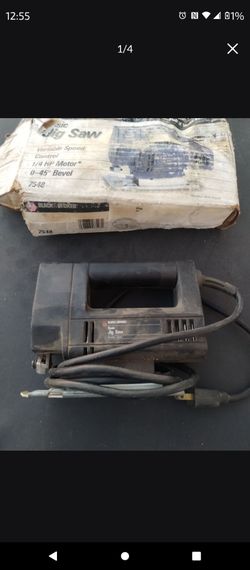 Black And Decker Variable Speed Jig Saw 7548 1/4 Hp