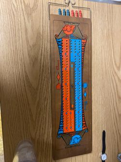 Vintage Jack of diamonds cribbage board / wall art