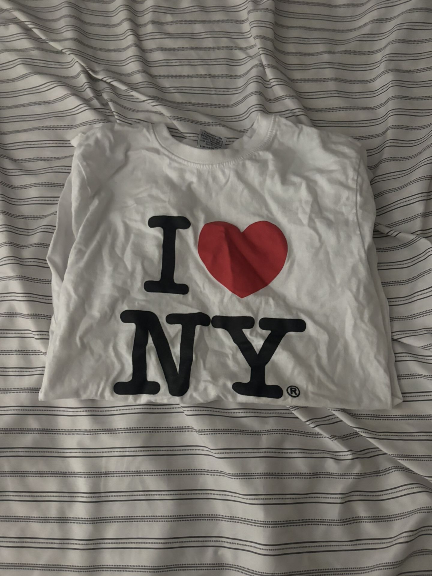 White & Red I ❤️ NY Tee