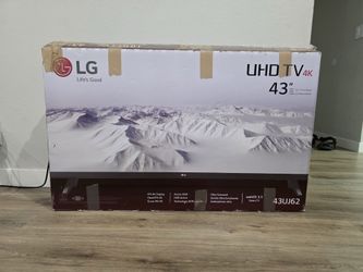 LG 43” UHD 4K Smart TV (43UJ62) + Full Motion Wall Mount