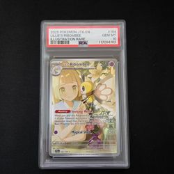 2025 POKEMON JTG EN-JOURNEY TOGETHER ILLUSTRATION RARE LILLIE'S RIBOMBEE PSA 10