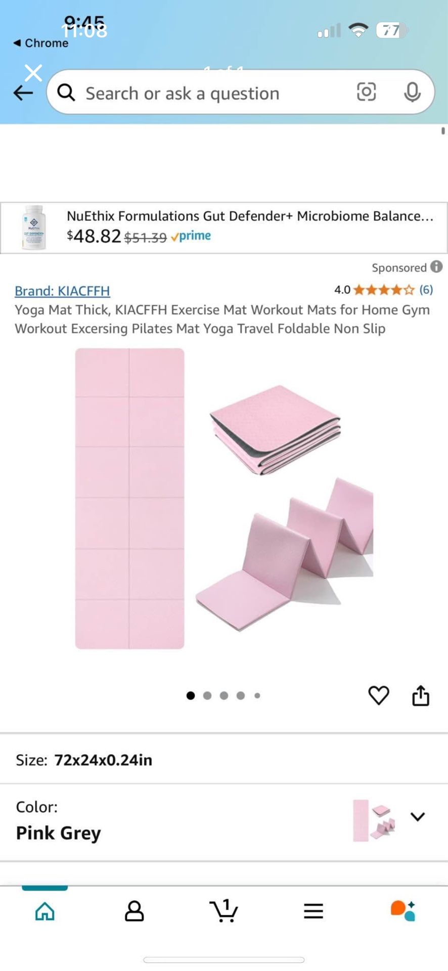 Foldable Yoga Mat 