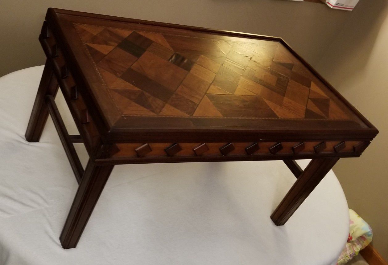 Own A Piece Of SPARTANBURG HISTORY - Solid Wood Artisan Coffee Table With Multiple Inlays RARE Find Vintage Antique Family Heirloom