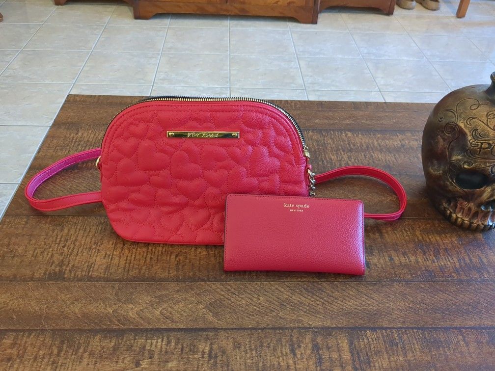 Betsey Johnson Purse & Kate Spade Wallet 