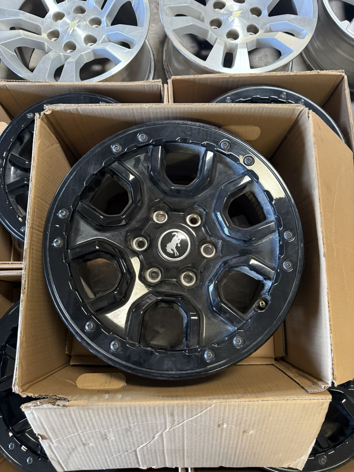 Ford 17x8.5 Bronco Wheel OEM Rim Factory Stock 2021-2024 bronco Wheels Rims OEM Black 17” 