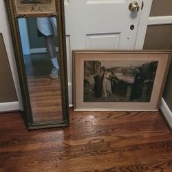 Antique Mirror and Picture