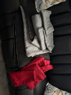 Full size Black, Gray and Red Bed Sheet Set