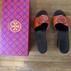 Size 8.5 Tory Burch Ines Slides -Calf Leather