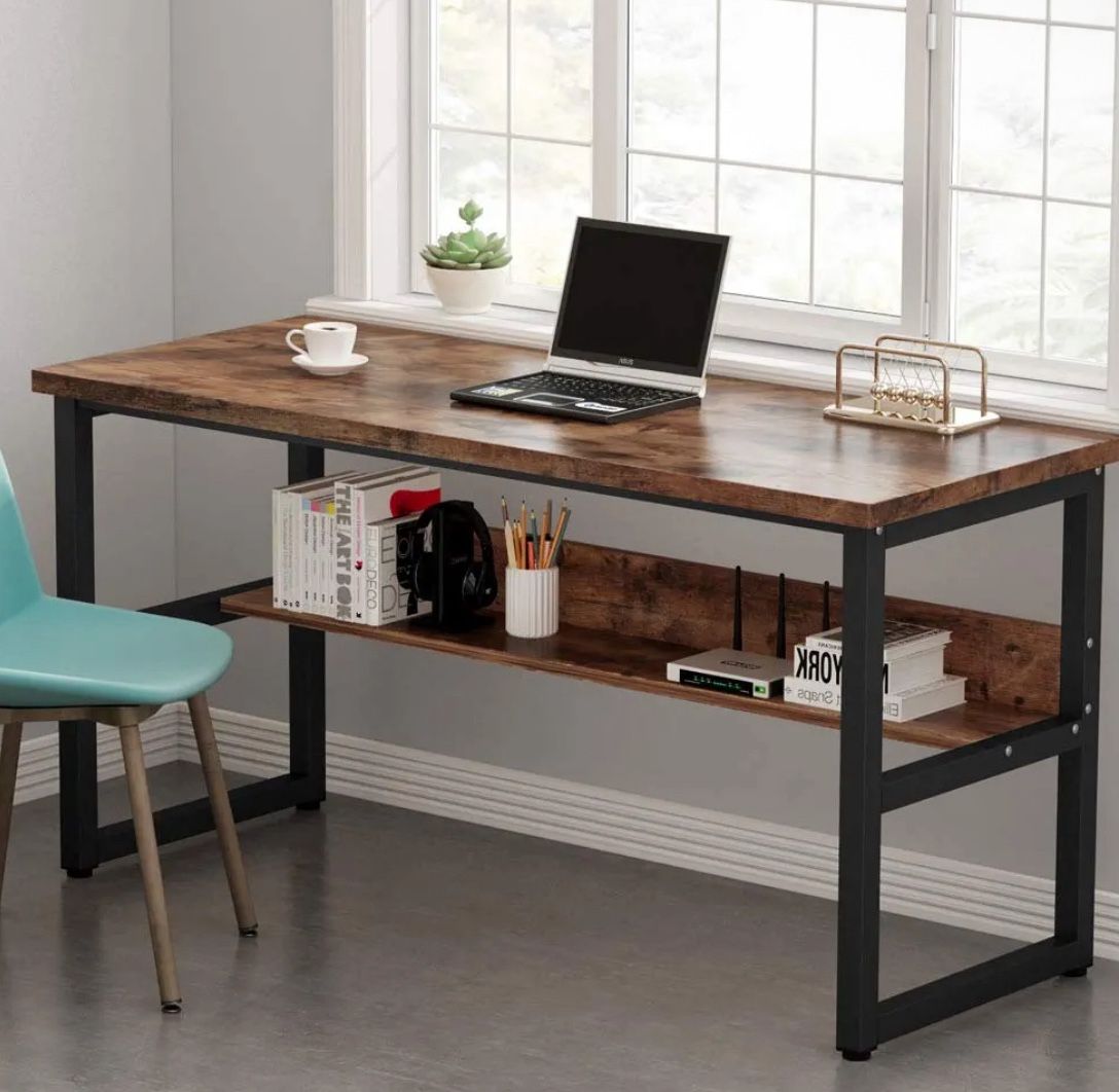 Wide And Sarong Desk With Shelf