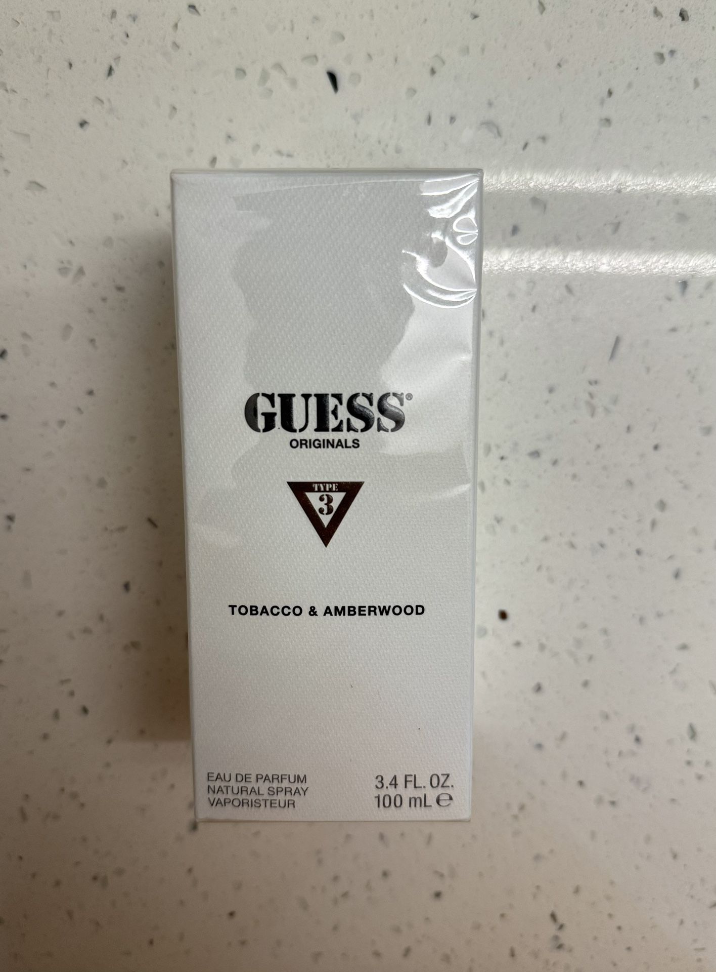 Guess Originals Type 3 Tobacco and Amberwood for Men 3.4 oz EDP Spray New & Sealed