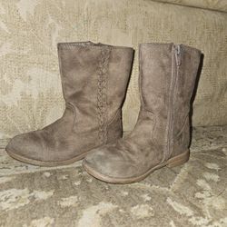 Mina Boots For Toddler Girl Size 10, Color Brown