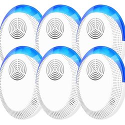 Mice Repellent Indoor Ultrasonic Pest Insect Rodent Repeller Plugin Spider Repellent Roach Cockroach Critter Pest Control Device 6 Pack