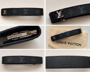 Black Monogram Style Bracelet – Wide Wristband, Luxury Inspired Men’s Bracelet