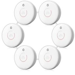Smoke Detector Interconnected, Wireless Smoke Alarm with 5 Years Replaceable Battery, 10-Year Lifetime Fire Alarm with Silence Function and Low Batter