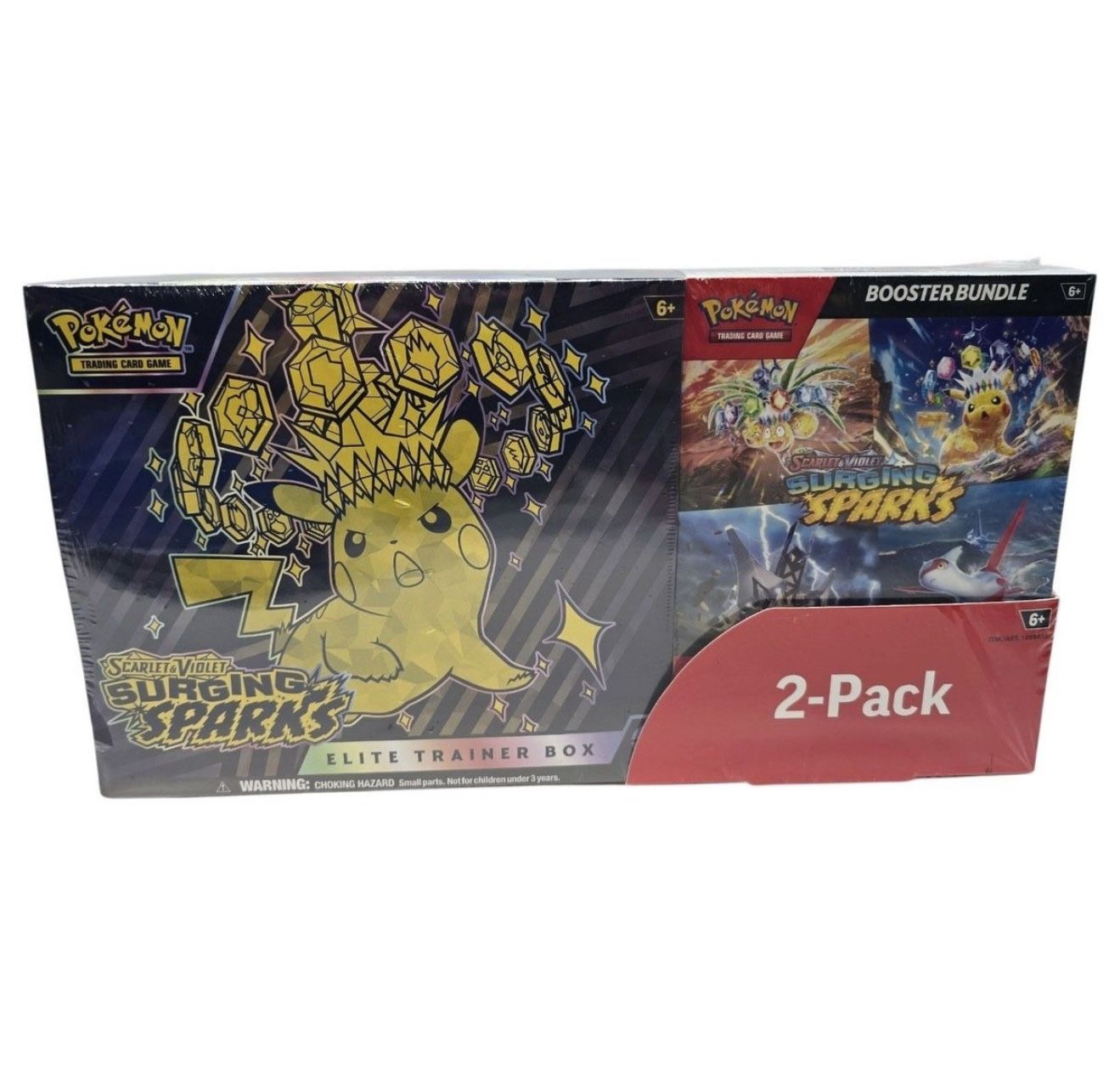 Pokemon Surging Sparks 2-Pack Trainer Box and Booster Bundle