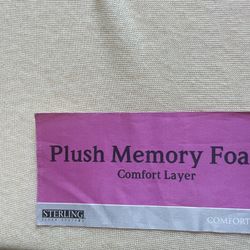 Sterling Plush Memory Foam topper Twin 2"