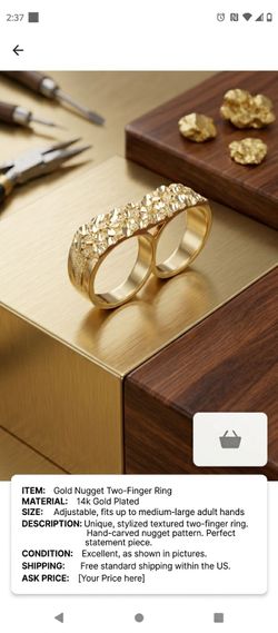 Laminated Gold double ring