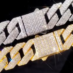 Cuban Link Diamond & Gold Chain For Sale