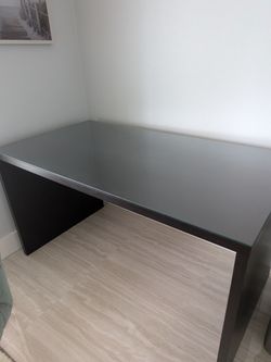 Ikea desk with glass table
