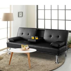 Costway Convertible Folding Futon Sofa Bed 