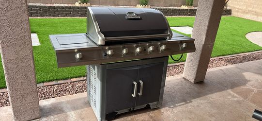 Brinkmann 5-Burner + Side/Sear Burner Propane Gas Grill model (contact info removed)