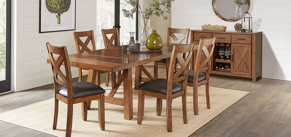 Wooden Dinning Table Set 6 People