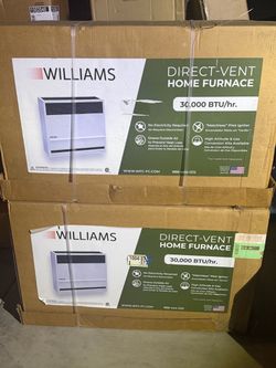 New Williams 30,000 btu Direct Vent Wall Heater Furnace 30k Natural Gas