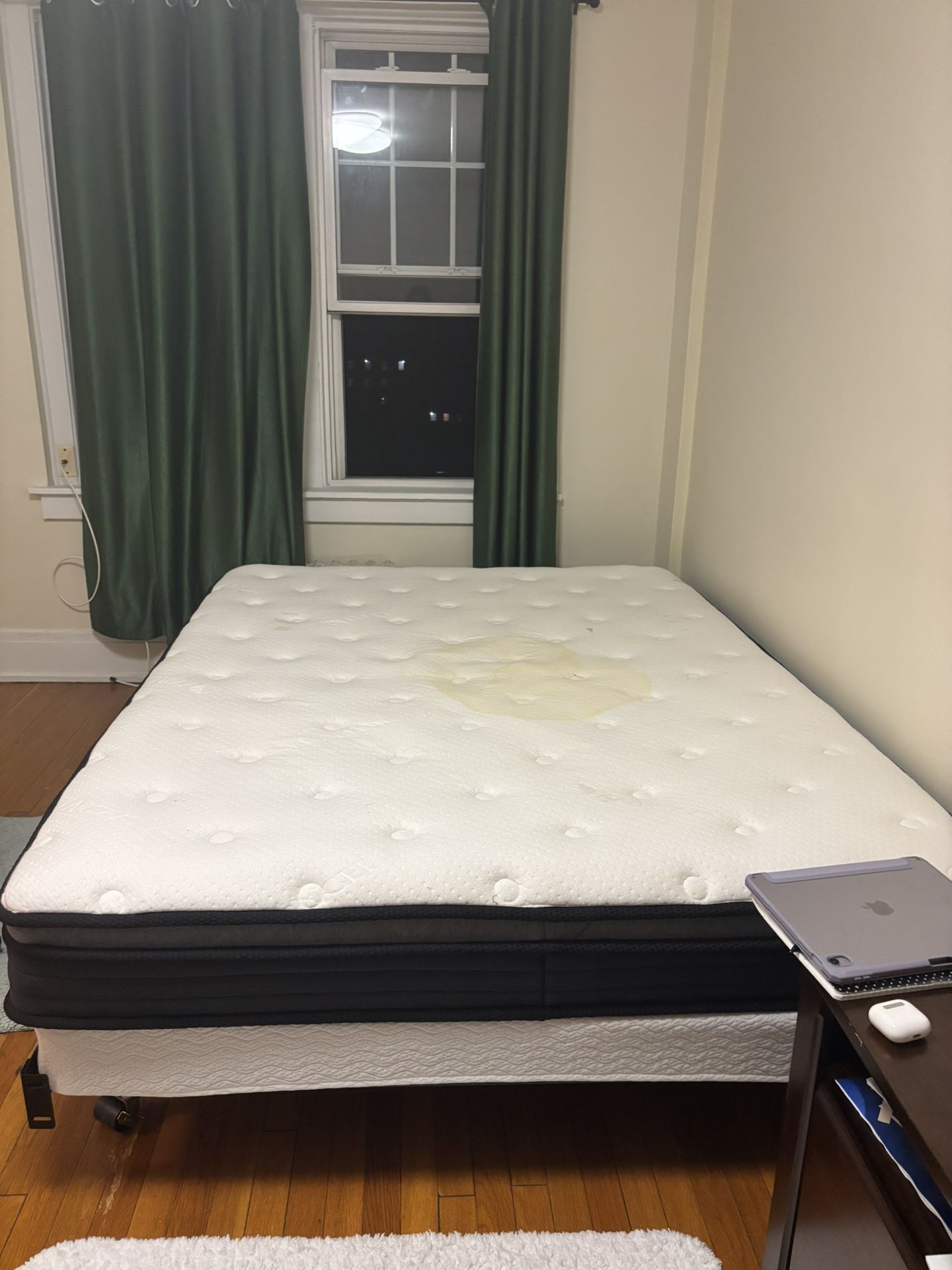 Queen Size Bed Stand, Spring Box and Mattress