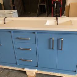 Beautiful 72 – Blue Bathroom Vanity