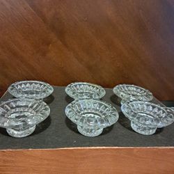 Vintage Darby crystal candle holders 6 pieces 