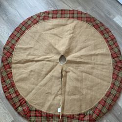 Plaid And Burlap Tree Skirt