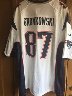 New England Patriots Rob Gronkowski Nike Game Day Jersey Size 2XL (Away) Thumbnail