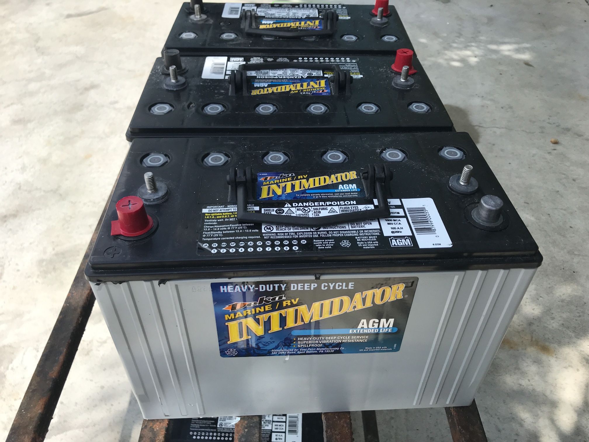 AGM Group 31 batteries. High Cranking Long Lasting Dual Purpose Deep Cycle batteries
