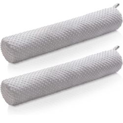 2 Pcs Long Pillows 39x7 Inch, Soft Cylindrical Round Body Pillow with Removable Washable Cover, Support Pillow for Neck and Back Spine Relief