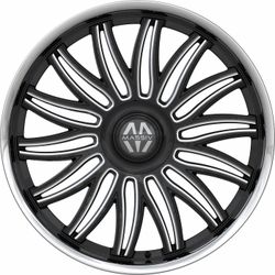 🔥 24x9.0 6x135 / 6x139.7 OFFSET +25 MASSIV 928 FUEGO BLACK MILLED STAINLESS LIP WHEELS 🔥
