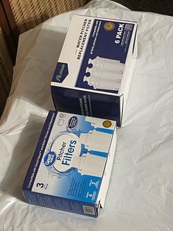 Water Pitcher Replacement water filters, 2 different sets including combined total of 3, see IT DESC