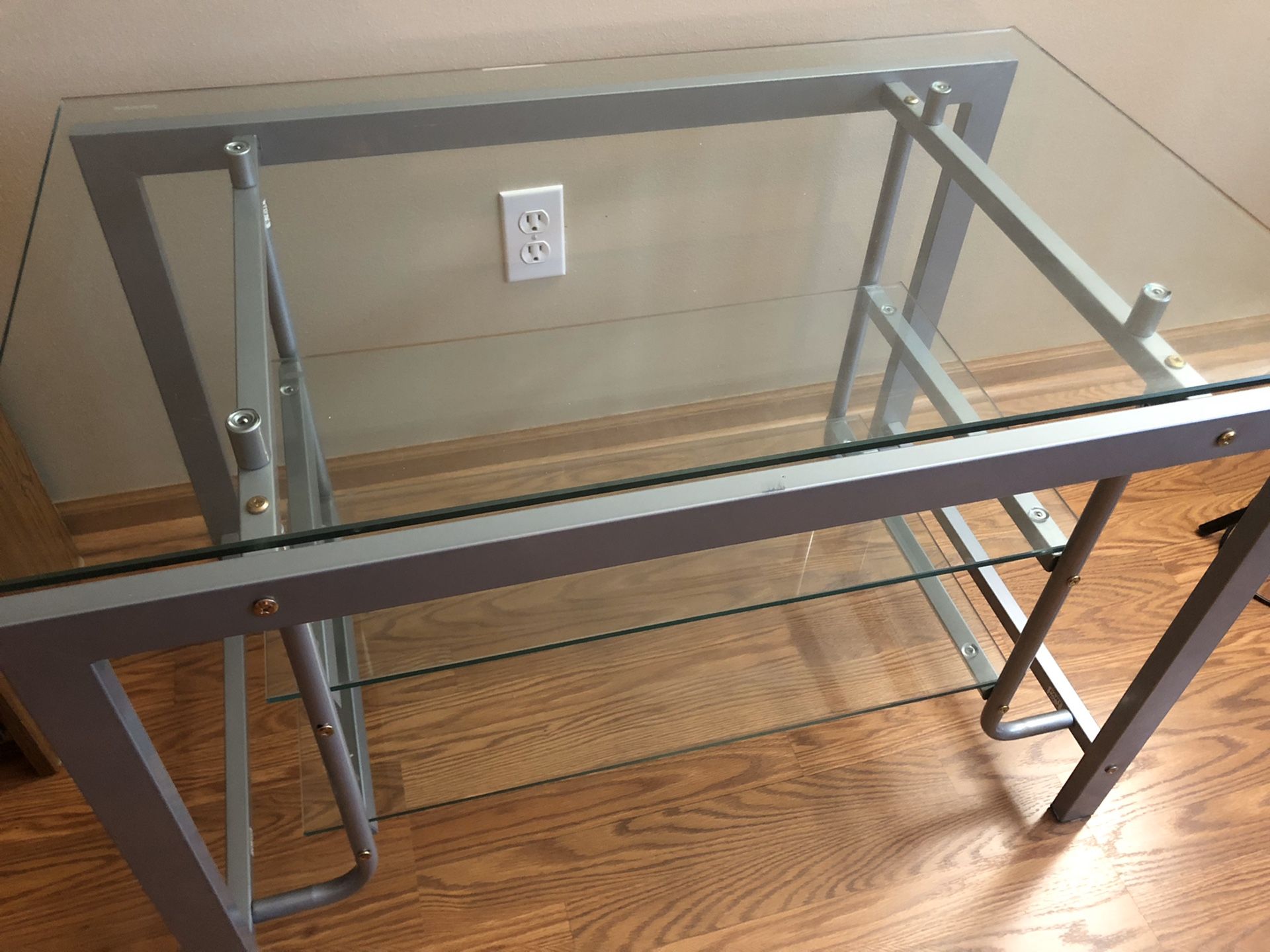 Glass and Metal TV Stand Excellent condition