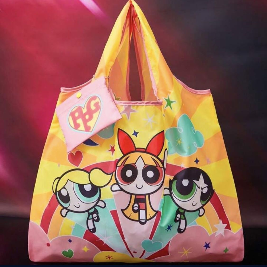 THE POWERPUFF GIRLS Foldable Tote Bag in Pouch
