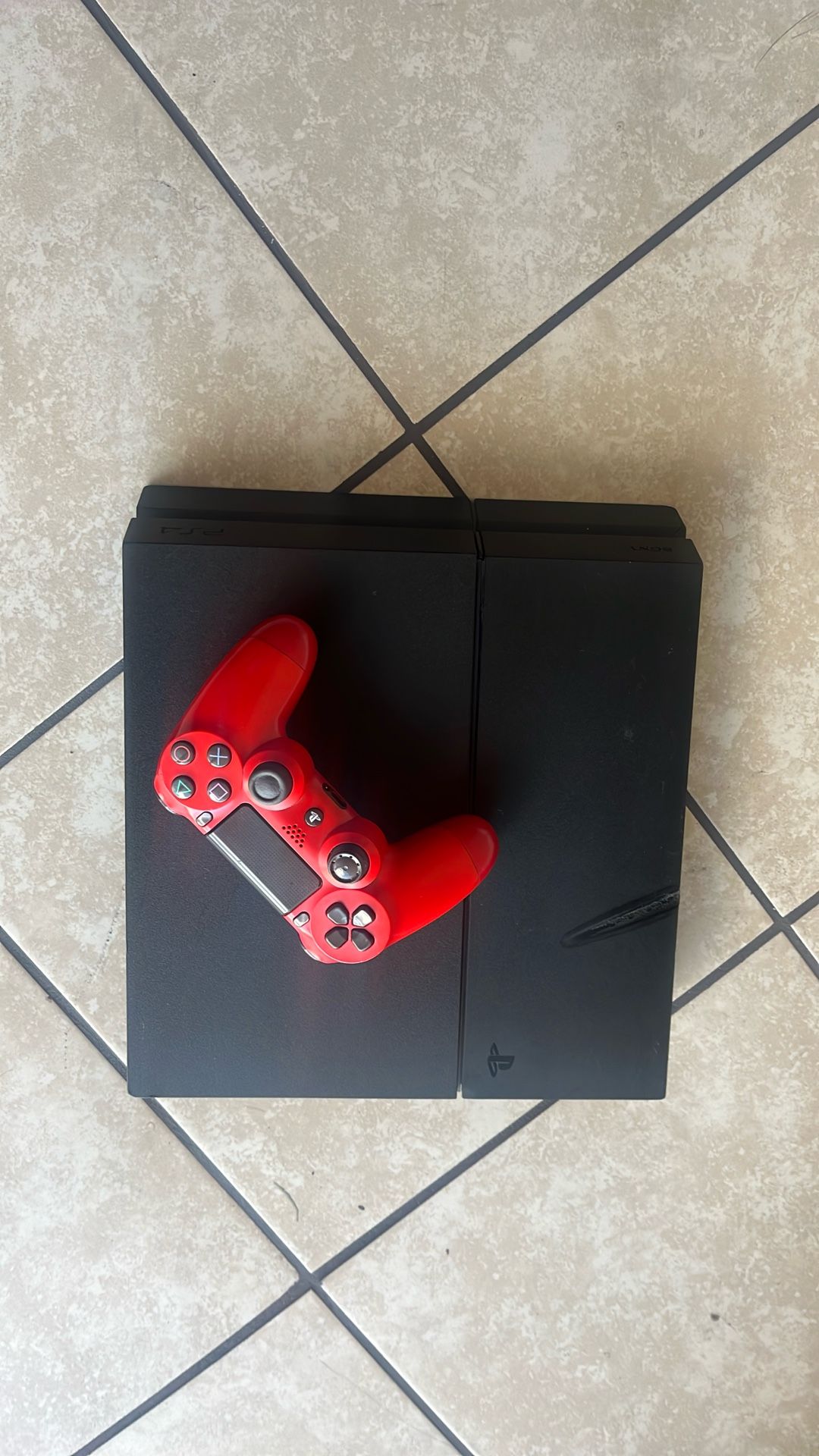 PlayStation 4 & Red PlayStation controller 