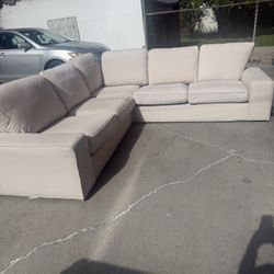 IKEA kivik sectional beige sofa
