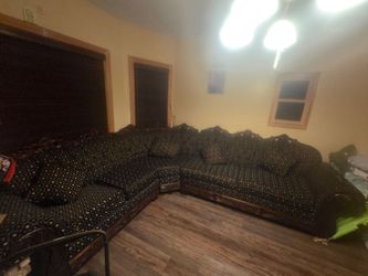 Blk gold sofa