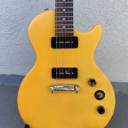 AVAILABLE TV Yellow Epiphone Les Paul Special w P90s - Please Read The Description